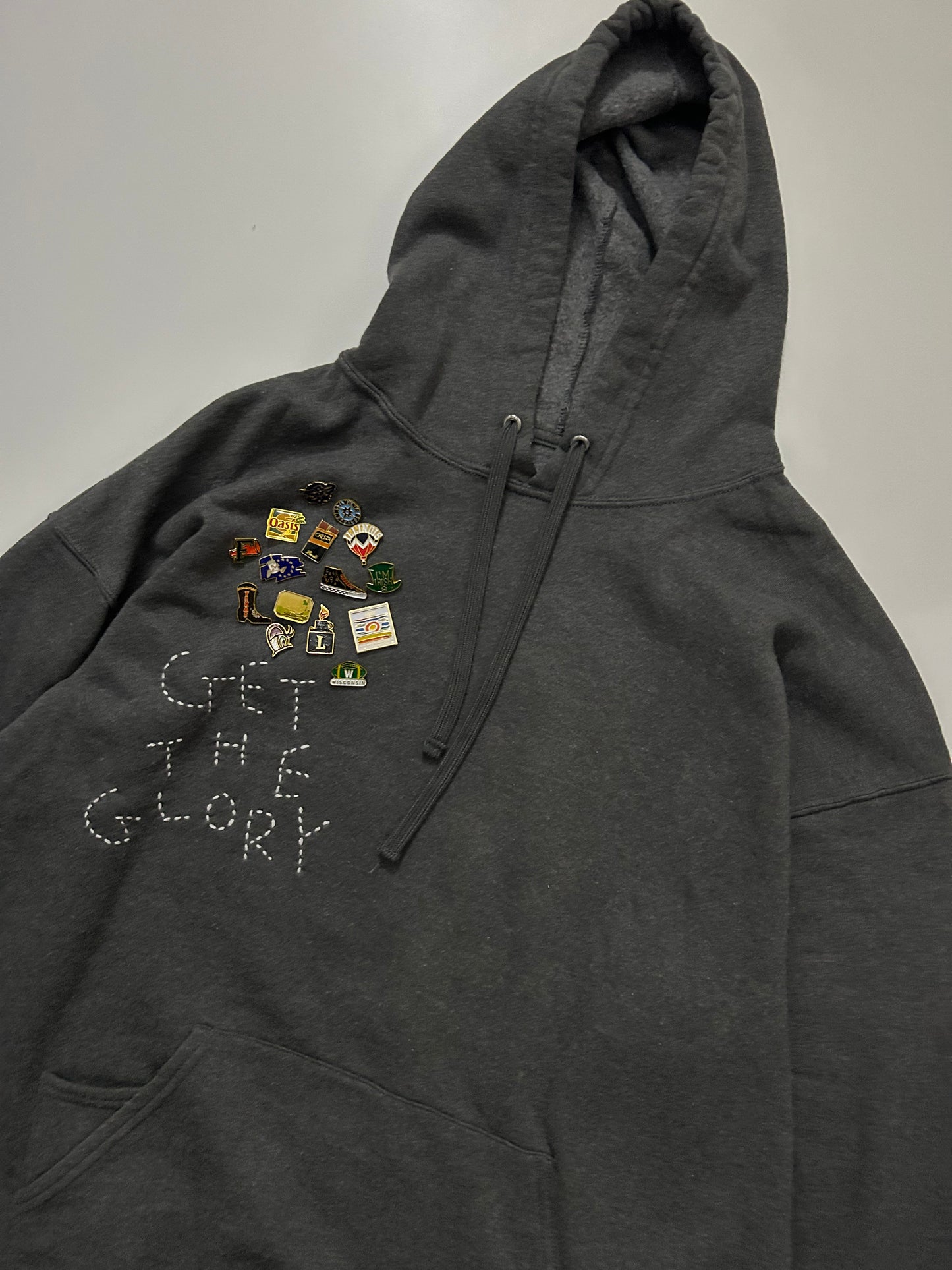 sashiko pins salvage hoodie GTG006