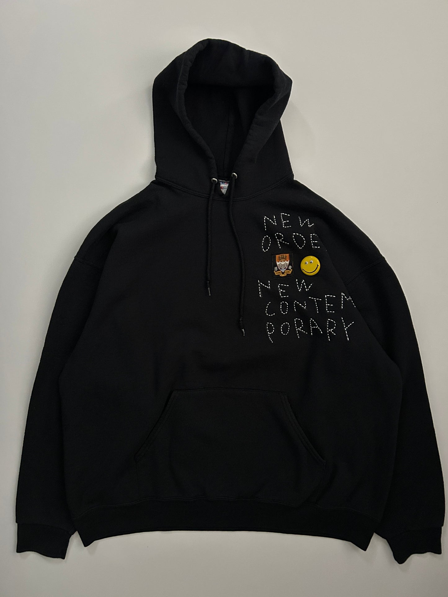 sashiko salvage emblem hoodie NONC006
