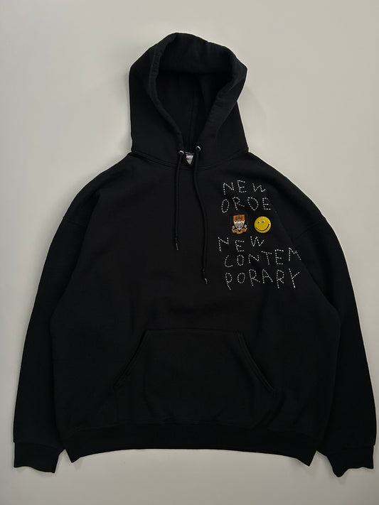 sashiko salvage emblem hoodie NONC006