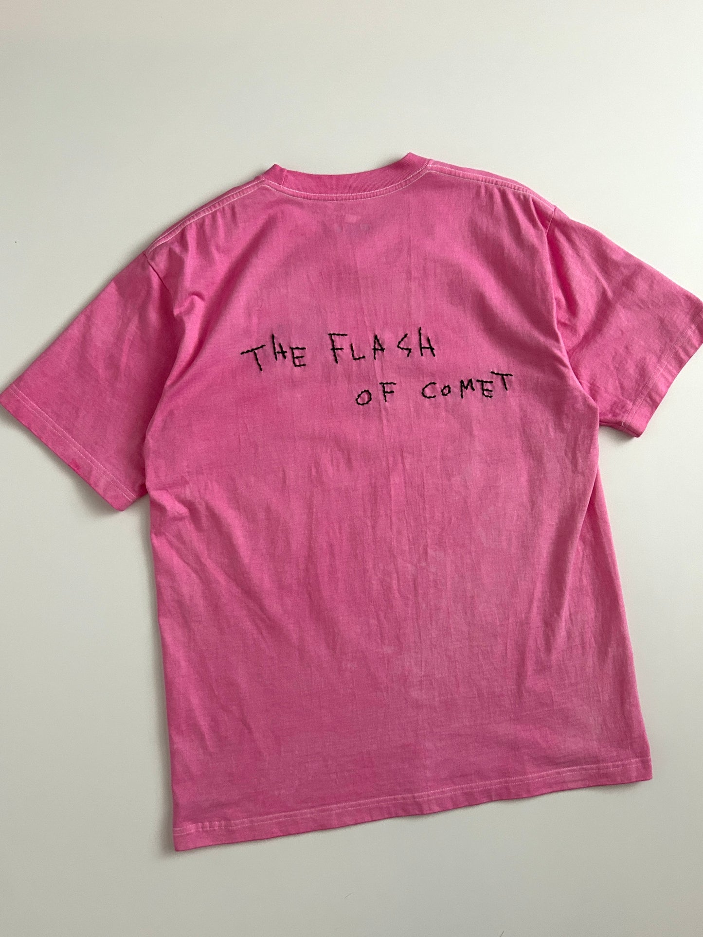 sashiko salvage uneven dyeing T-shirt017