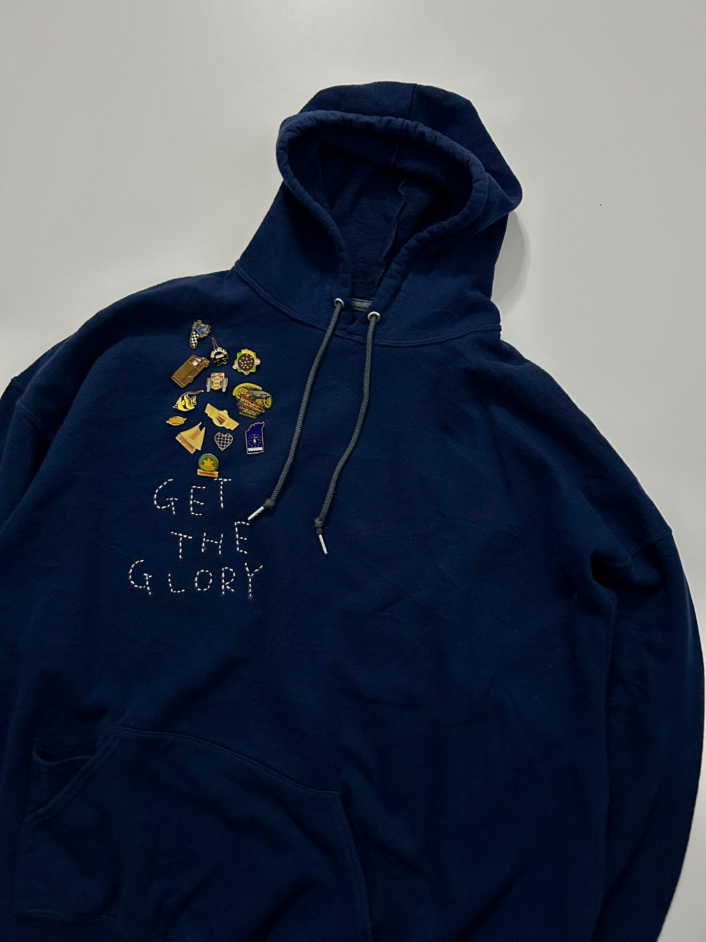sashiko pins salvage hoodie GTG021