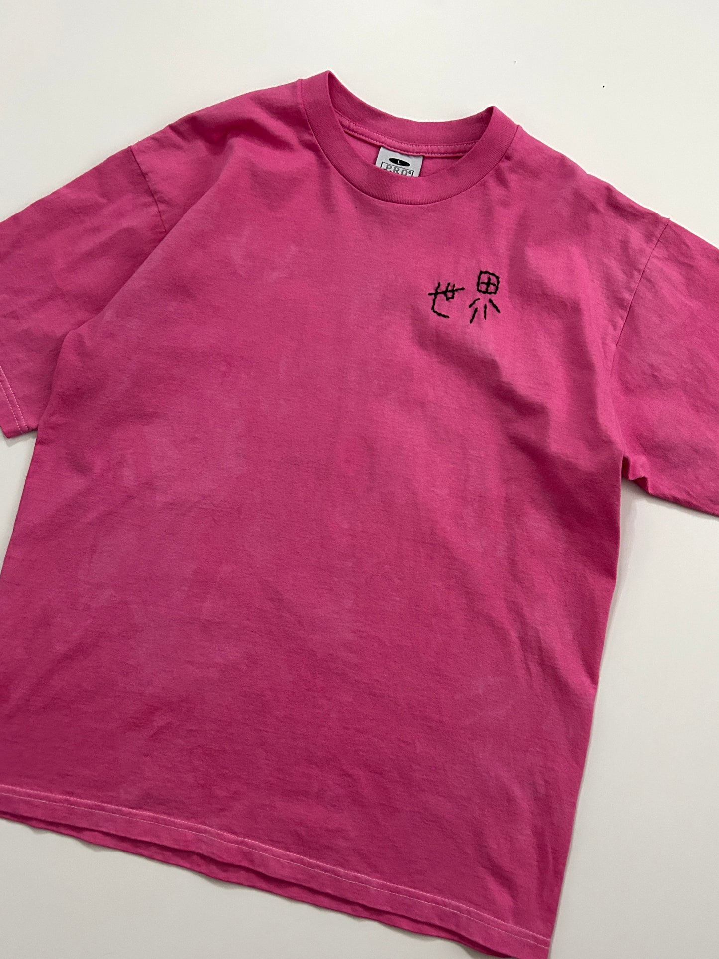sashiko salvage uneven dyeing T-shirt020