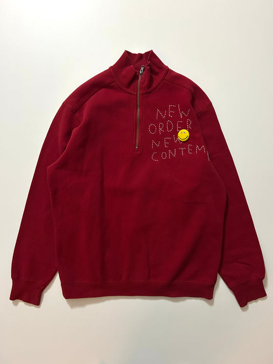 sashiko salvage half zip sweat NONC002