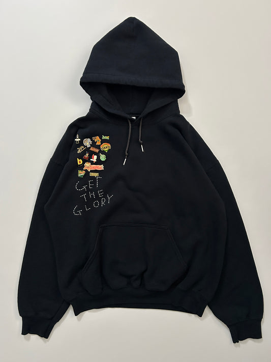 sashiko pins salvage hoodie GTG021