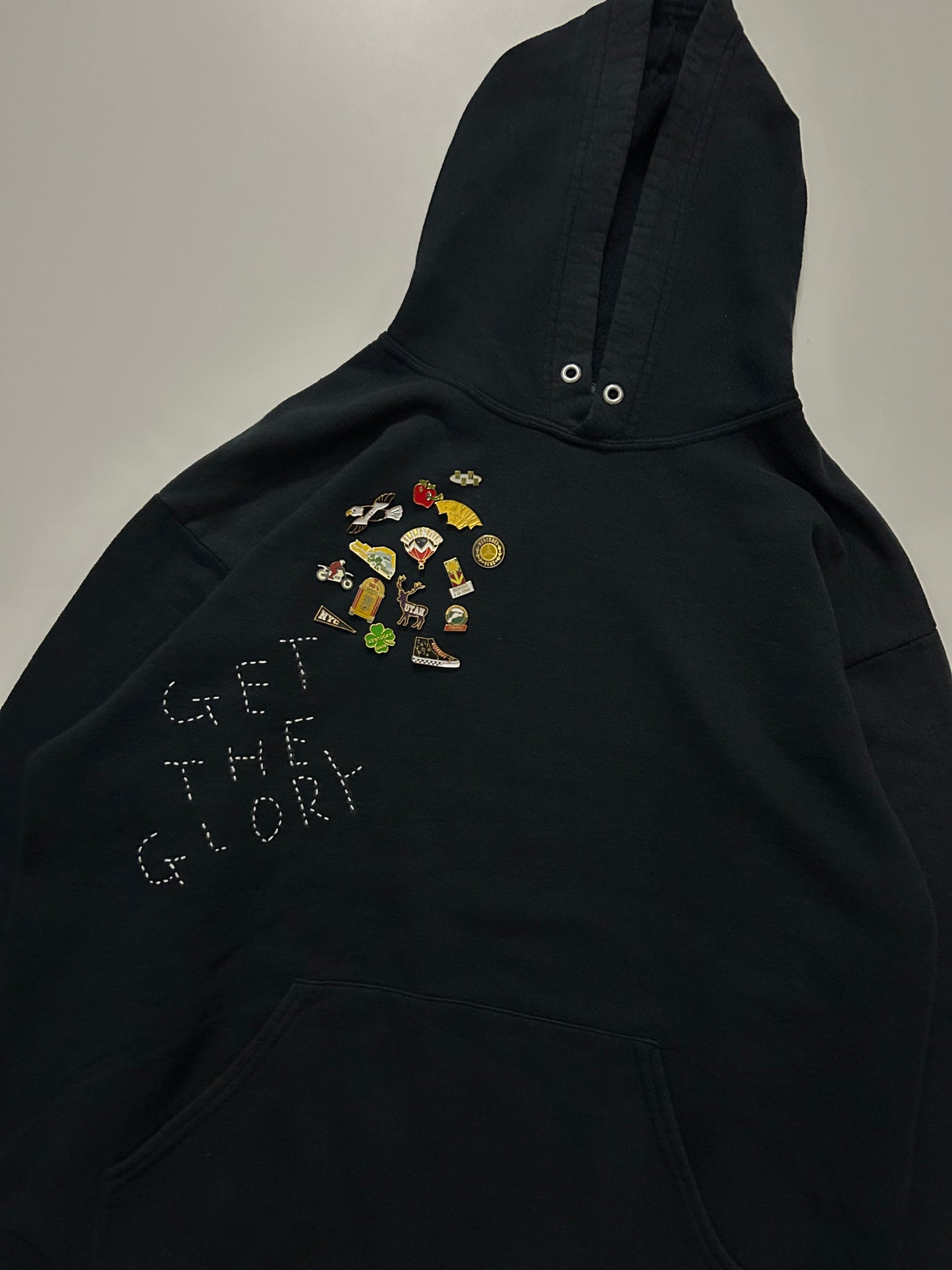 sashiko pins salvage hoodie GTG009