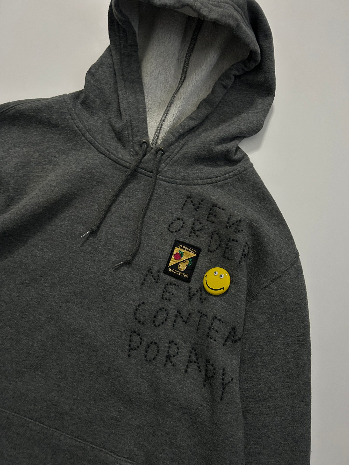 sashiko salvage emblem hoodie NONC007