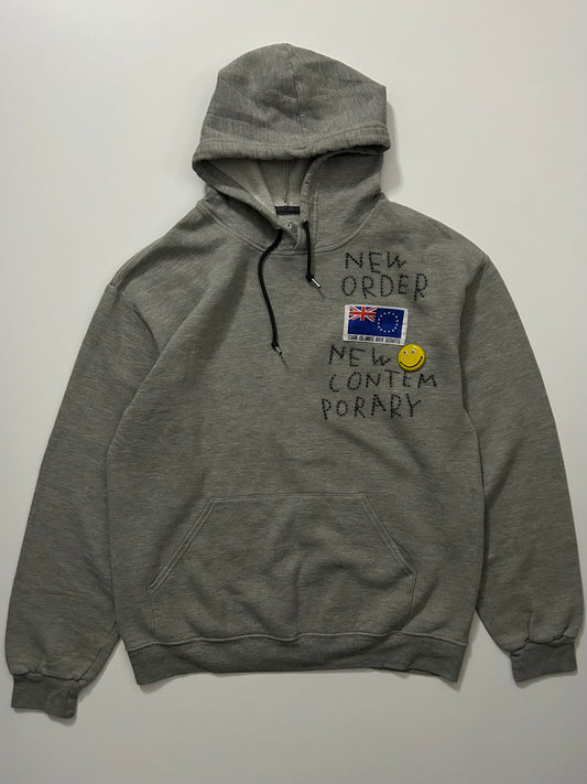 sashiko salvage emblem hoodie NONC005