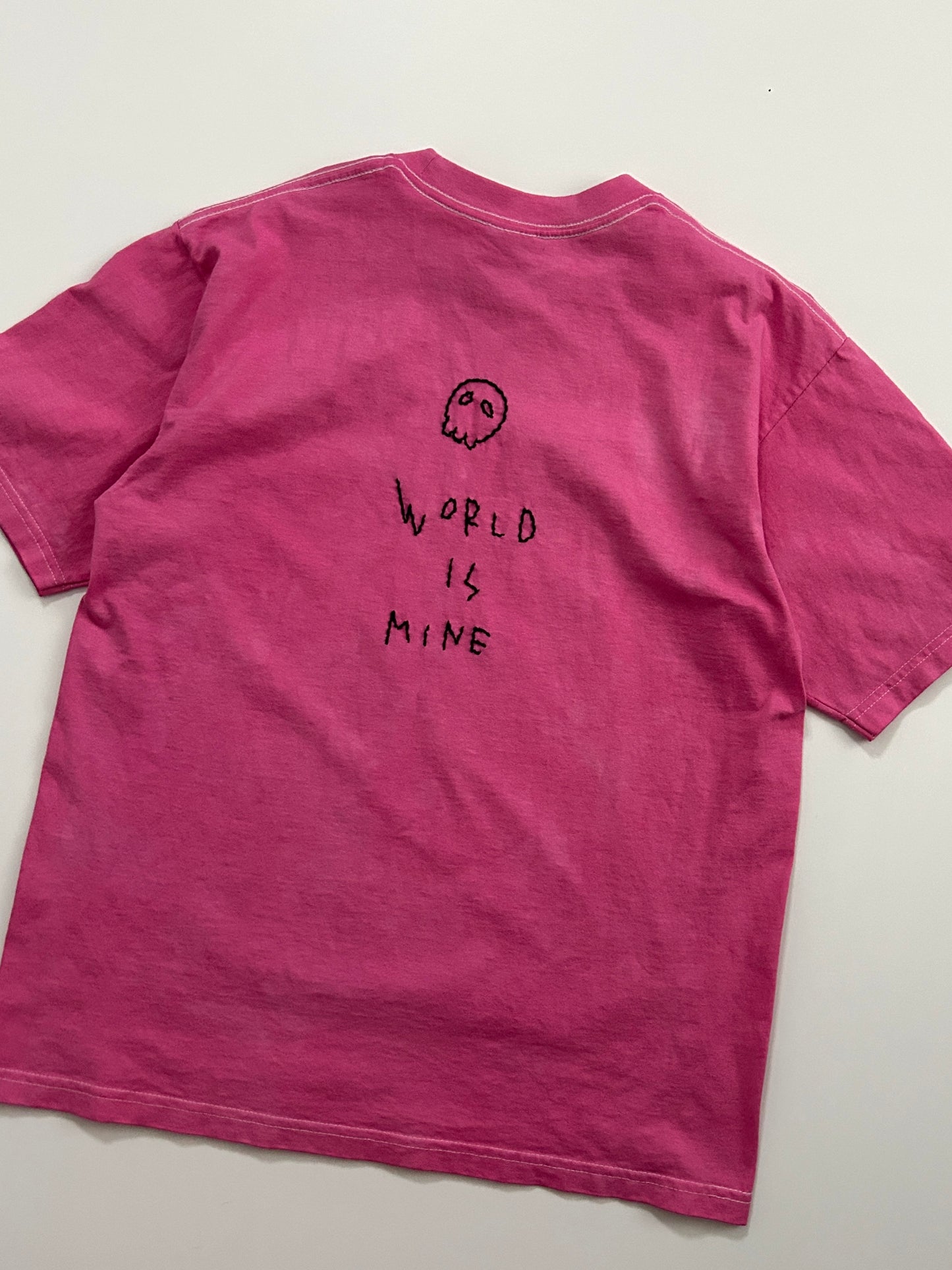 sashiko salvage uneven dyeing T-shirt020