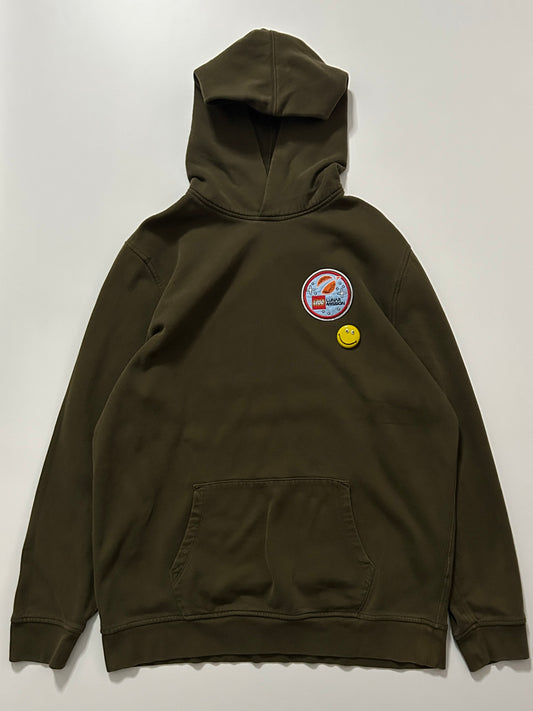 sashiko salvage emblem hoodie OEU003