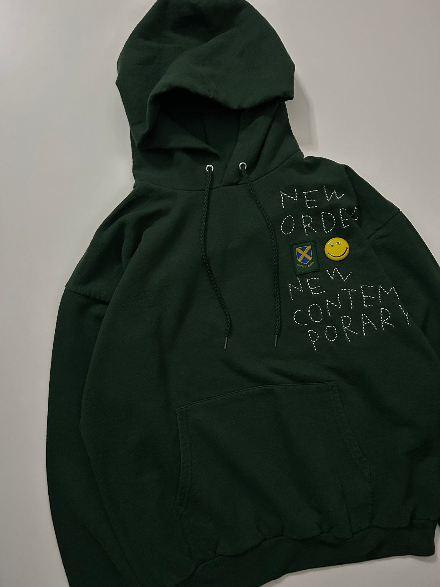 sashiko salvage emblem hoodie NONC005