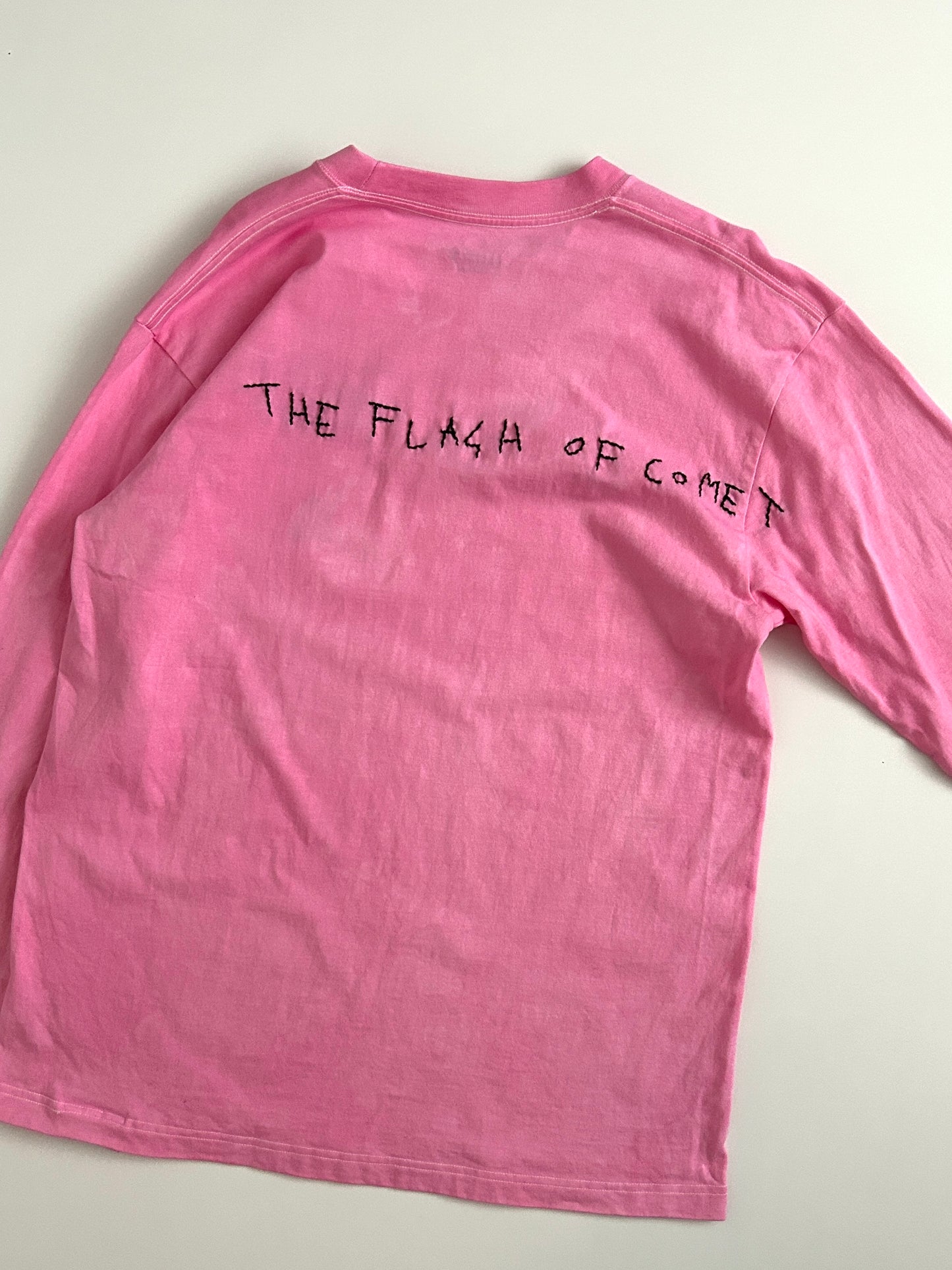 sashiko salvage uneven dyeing L/S T-shirt001