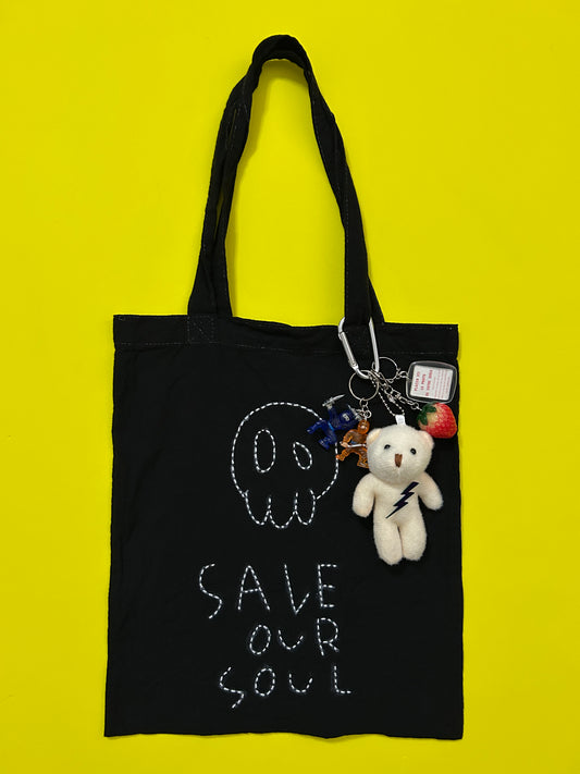 sashiko overdyde cotton totebag(M)001