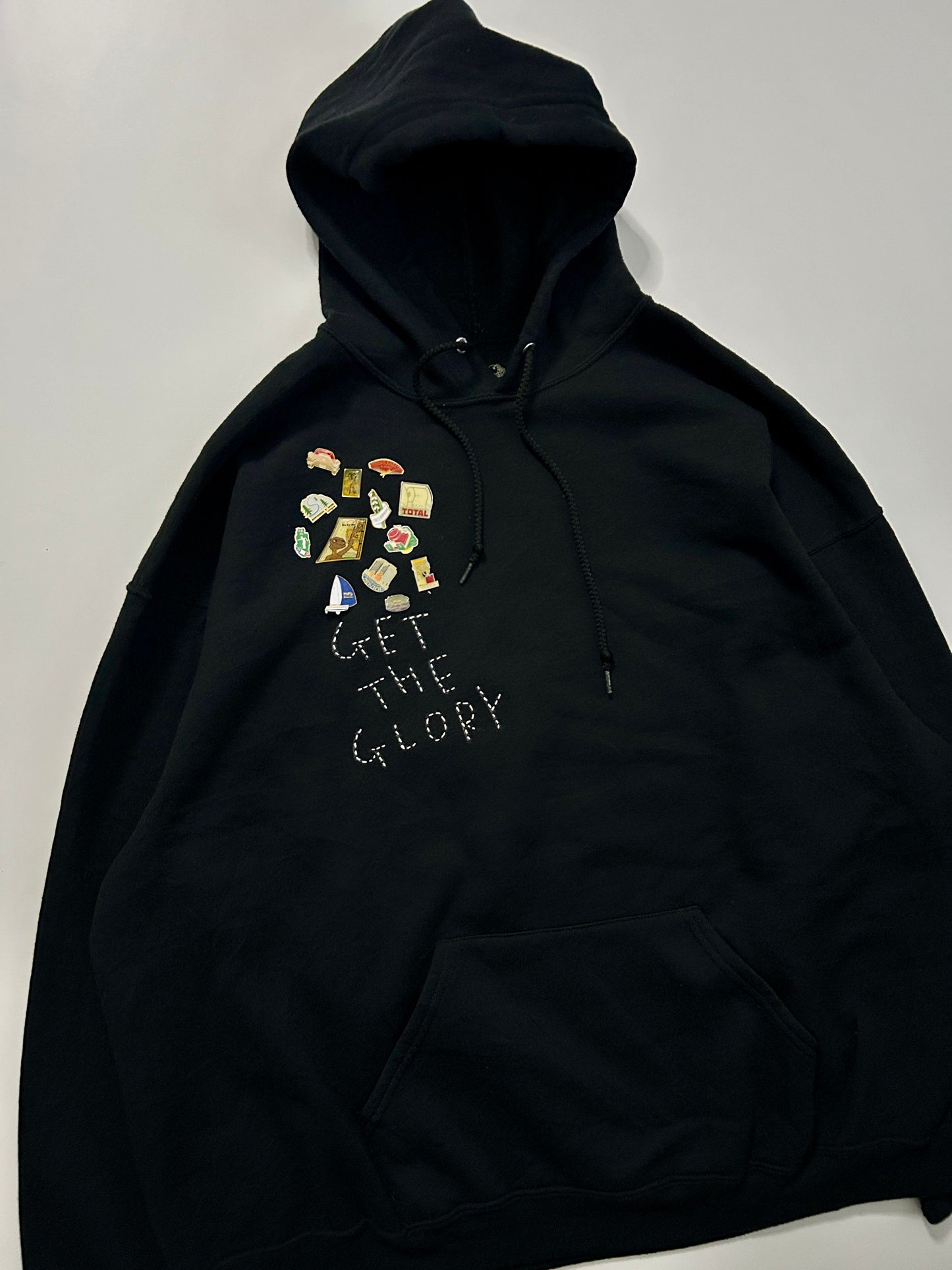 sashiko pins salvage hoodie GTG023
