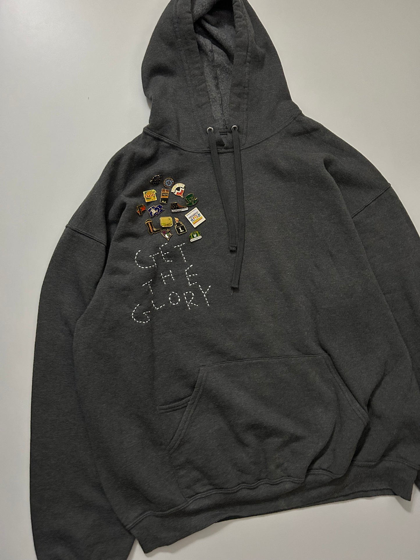 sashiko pins salvage hoodie GTG006