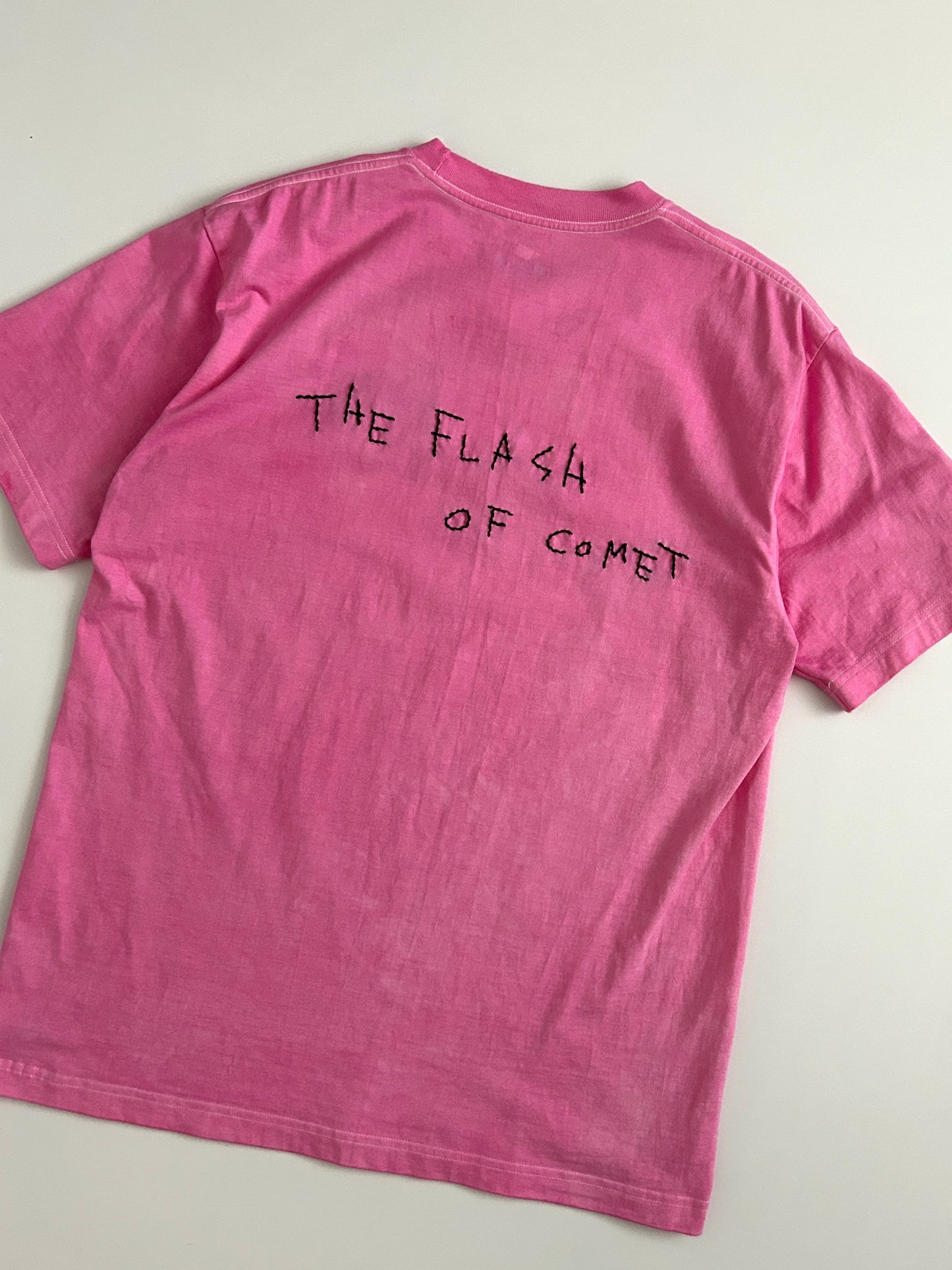 sashiko salvage uneven dyeing T-shirt017