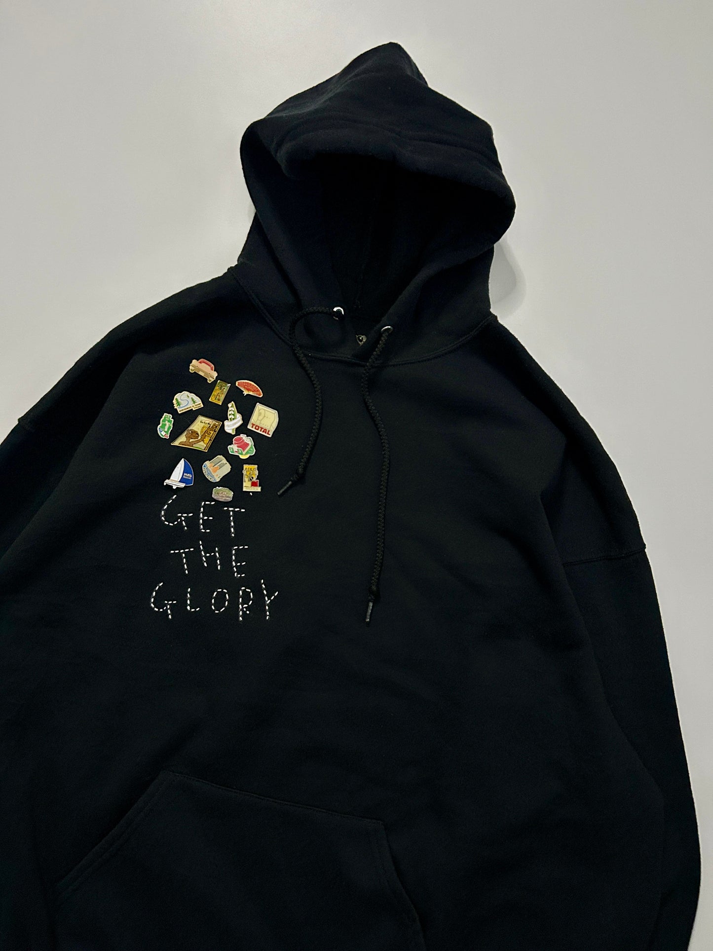 sashiko pins salvage hoodie GTG023