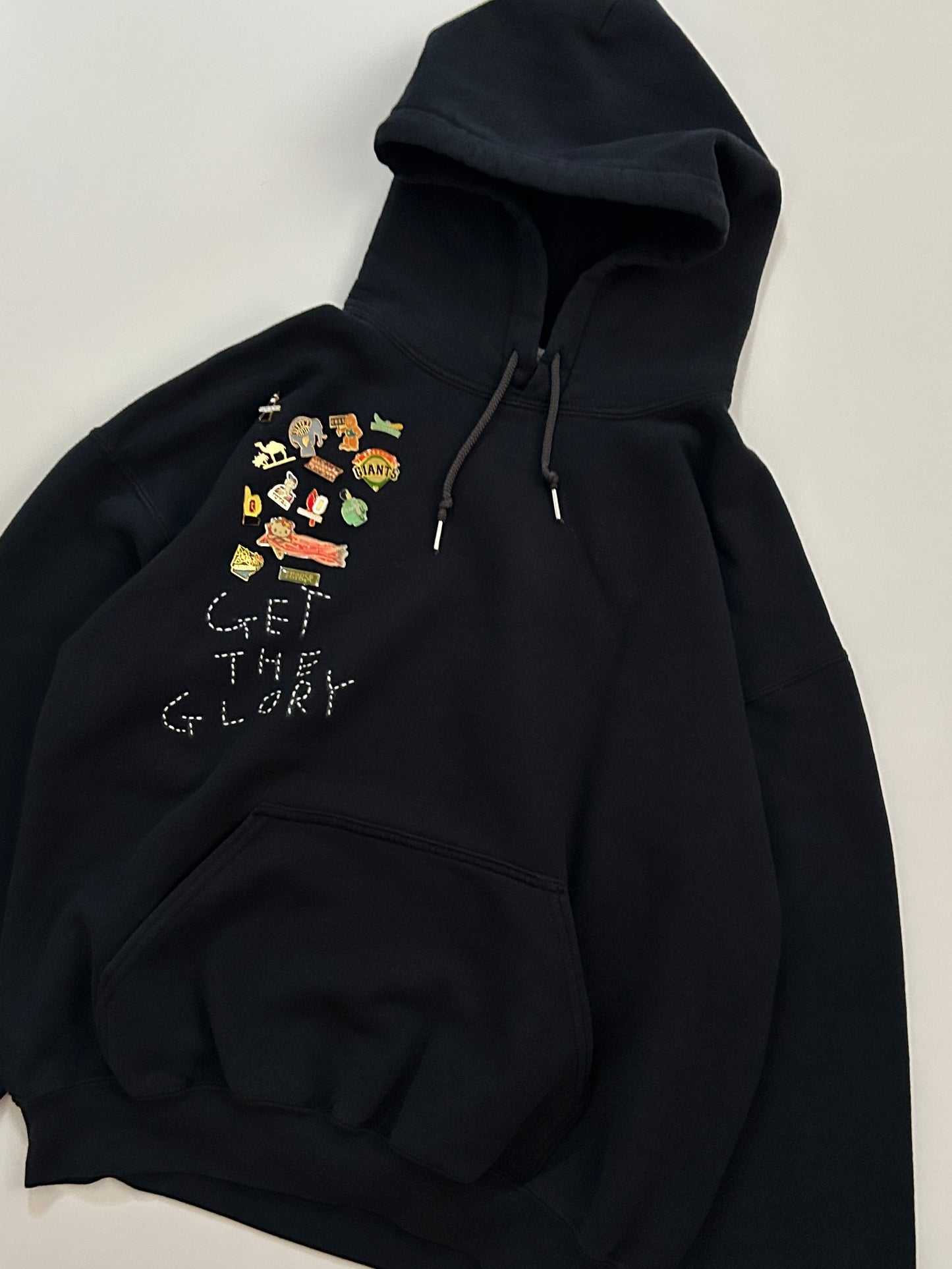 sashiko pins salvage hoodie GTG021
