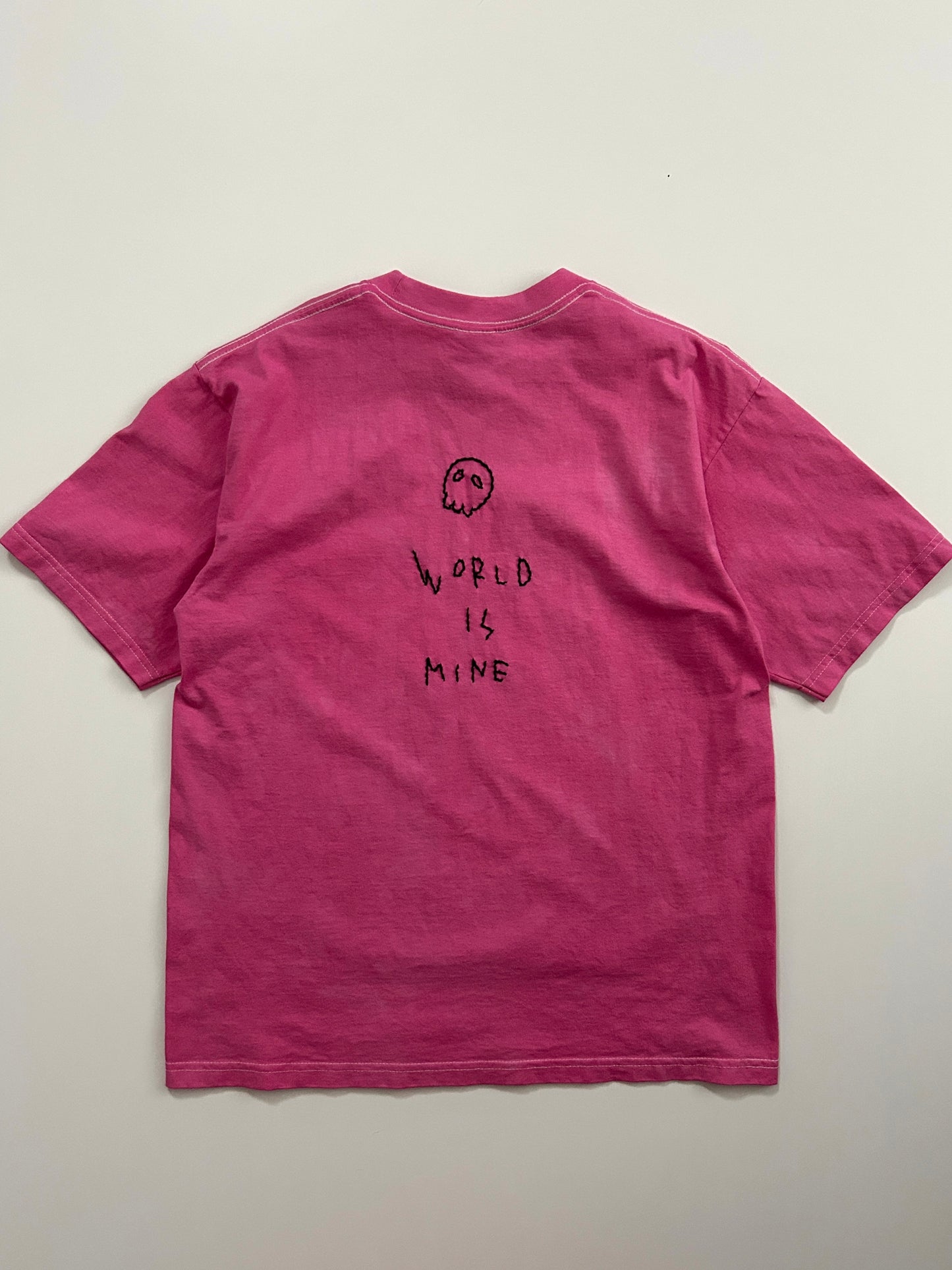sashiko salvage uneven dyeing T-shirt020