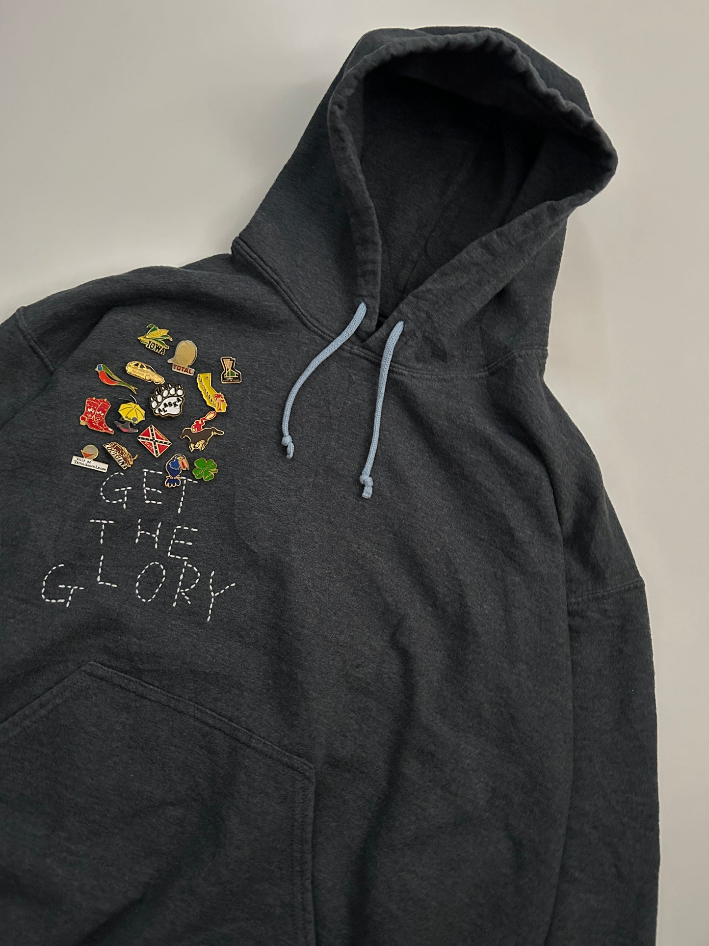 sashiko pins salvage hoodie GTG017