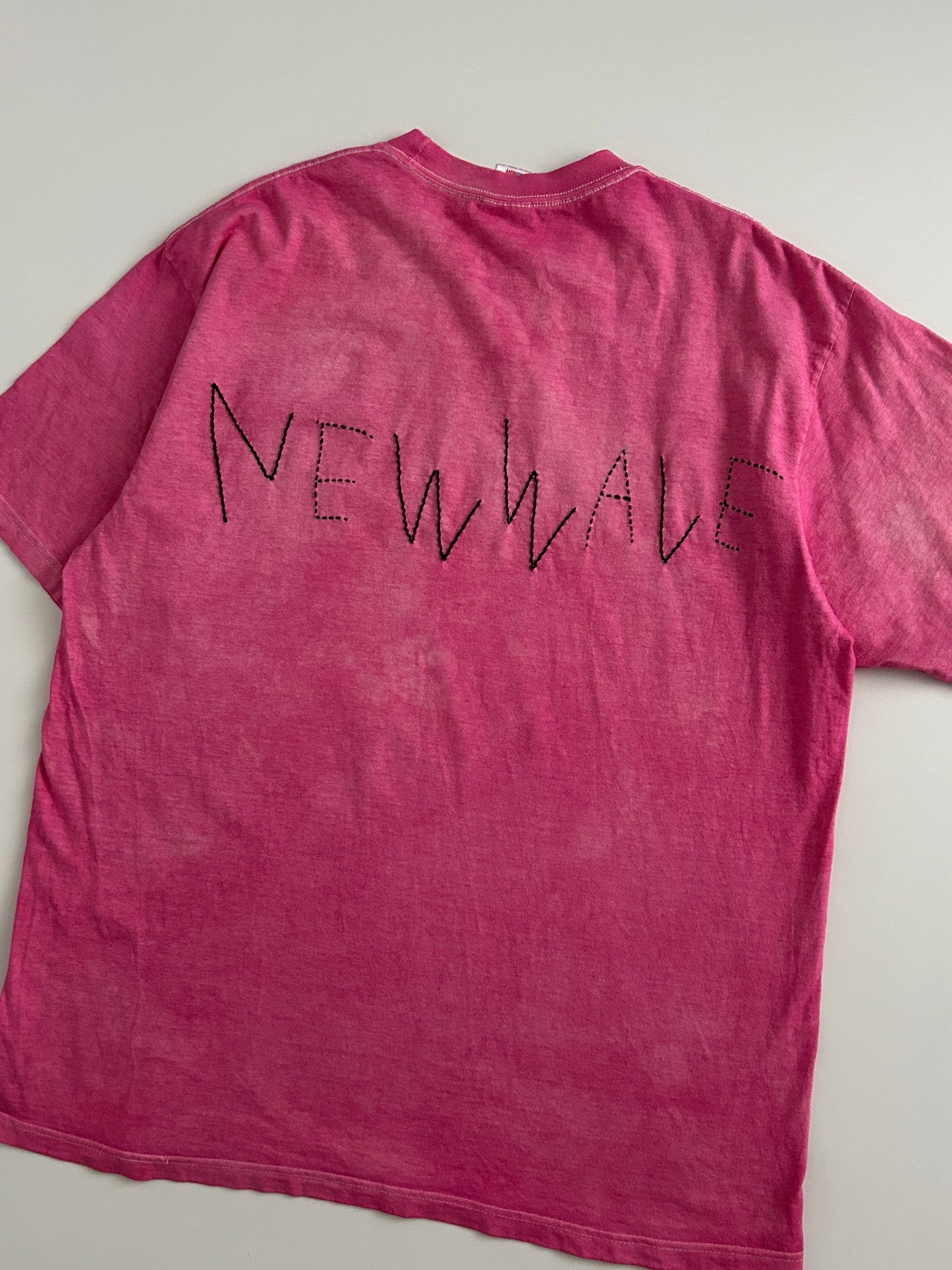 sashiko salvage uneven dyeing T-shirt022