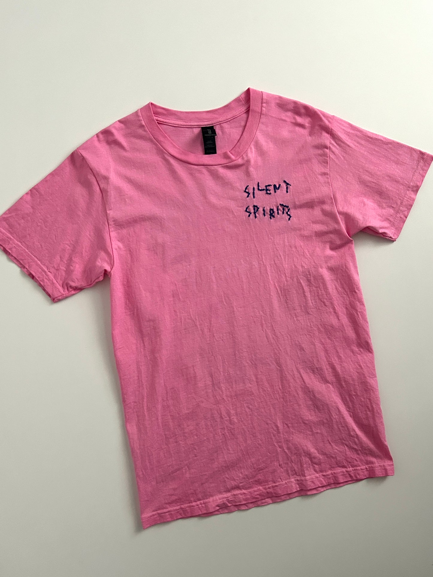 sashiko salvage uneven dyeing printed T-shirt007
