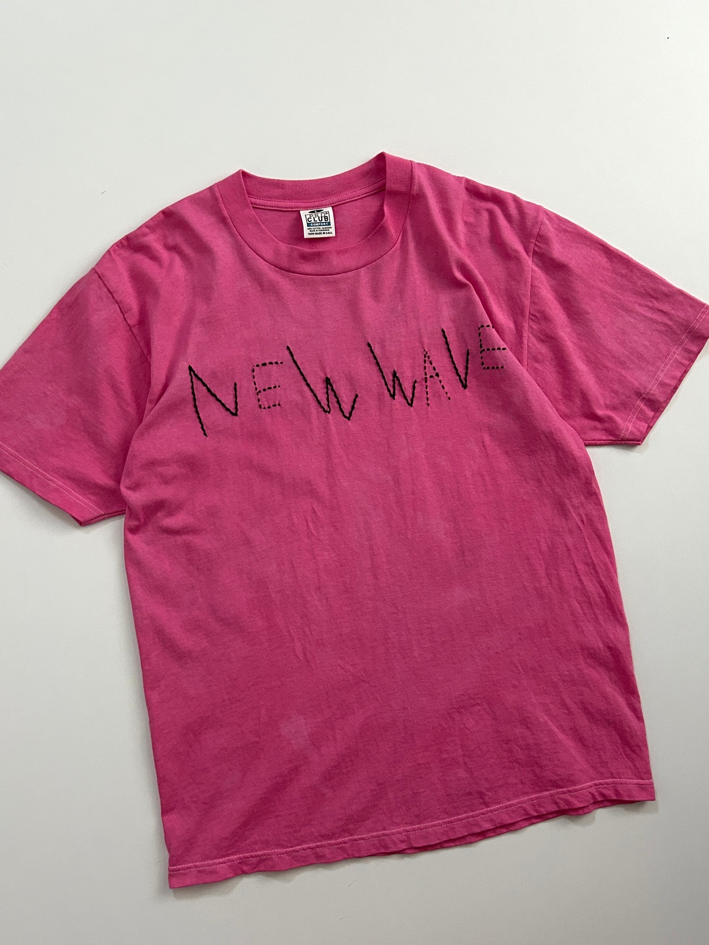 sashiko salvage uneven dyeing T-shirt021