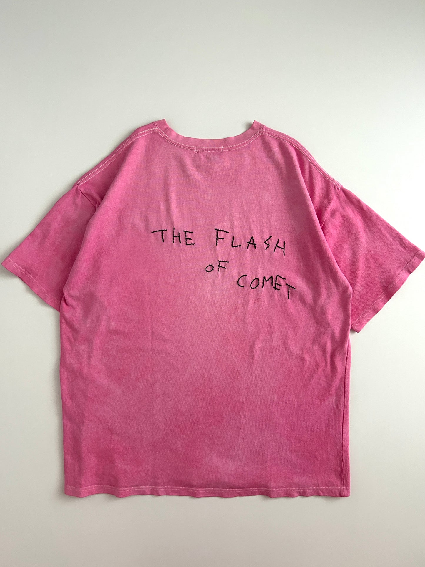 sashiko salvage uneven dyeing T-shirt023
