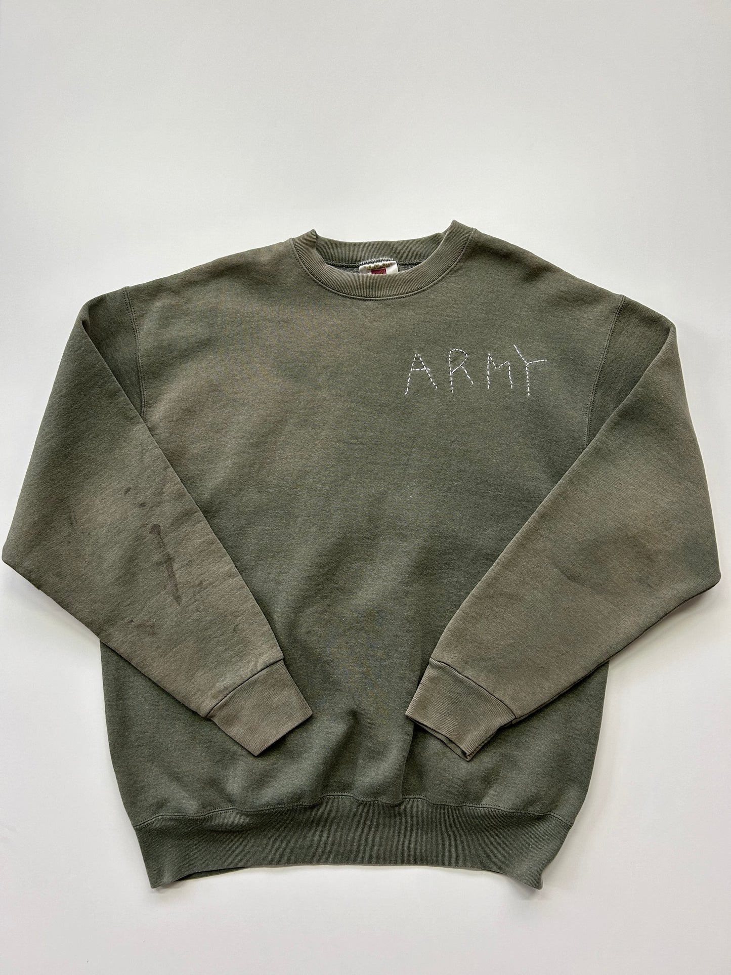 sashiko salvage sweat ARMY002