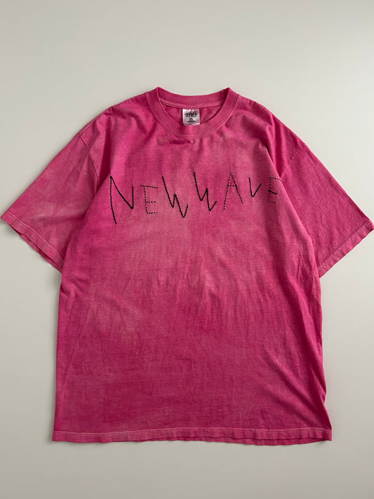 sashiko salvage uneven dyeing T-shirt022