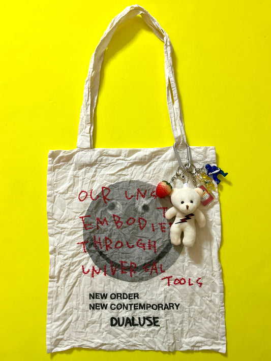 Sashiko-hard-wash printed tote bag 009