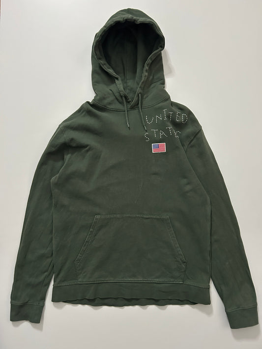sashiko salvage emblem hoodie OUE001