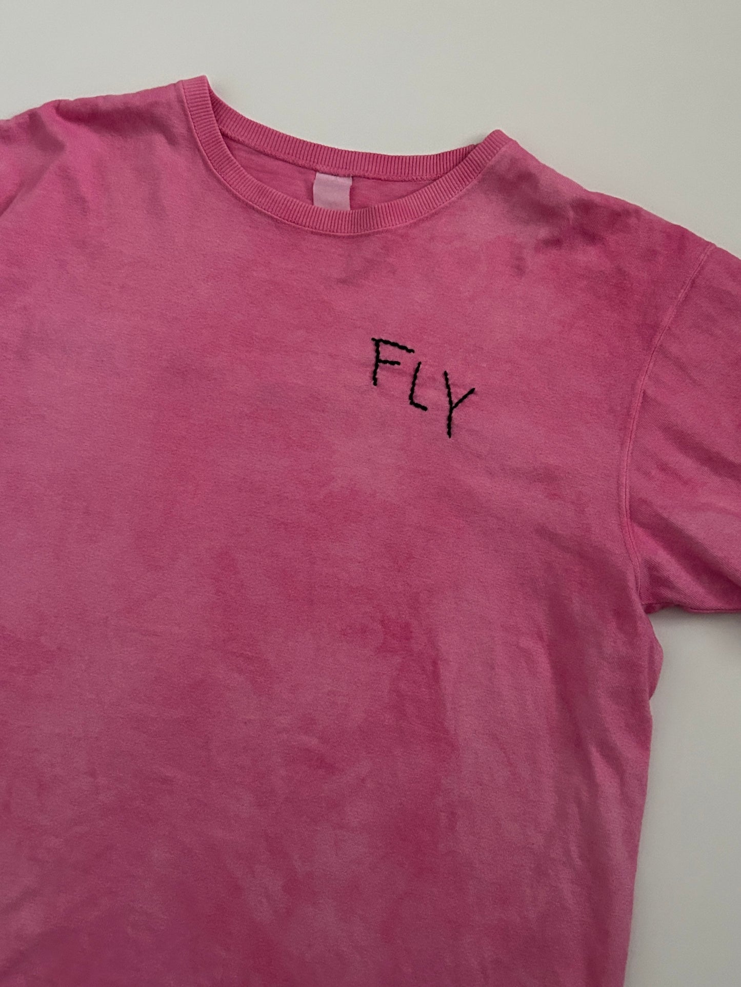 sashiko salvage uneven dyeing T-shirt020