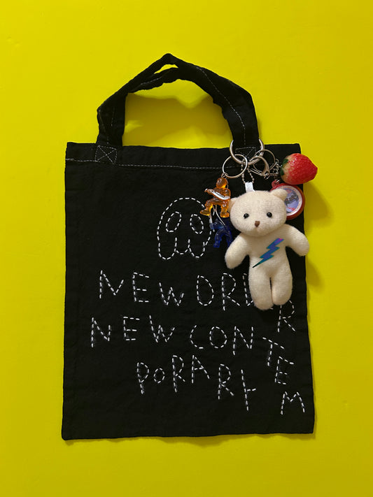 sashiko overdyde cotton totebag(S)003