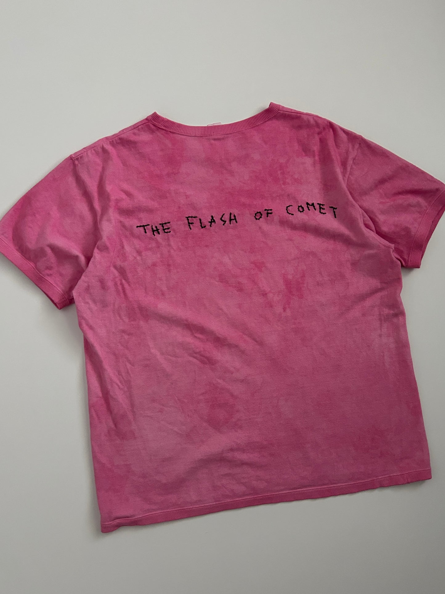 sashiko salvage uneven dyeing T-shirt020