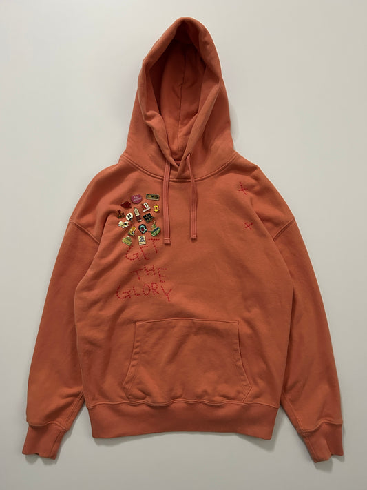 sashiko pins salvage hoodie GTG00