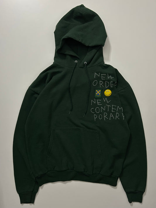 sashiko salvage emblem hoodie NONC005