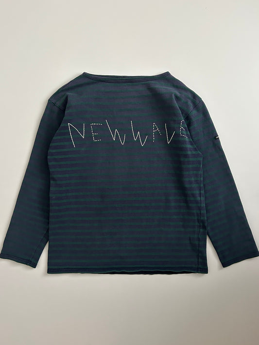 sashiko salvage  border L/S T-shirts001