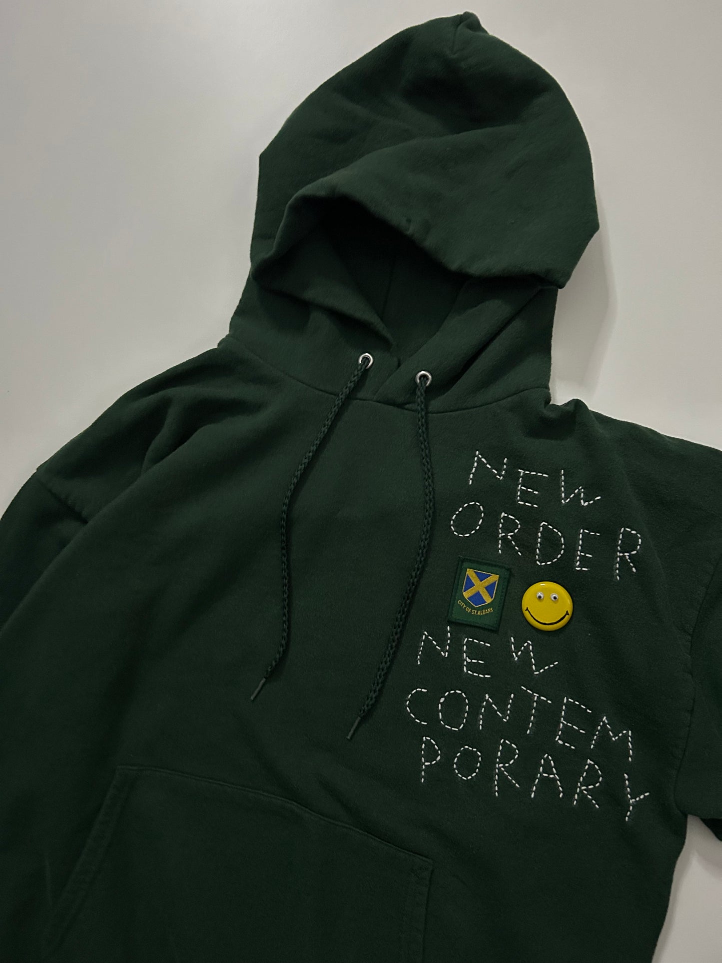 sashiko salvage emblem hoodie NONC005