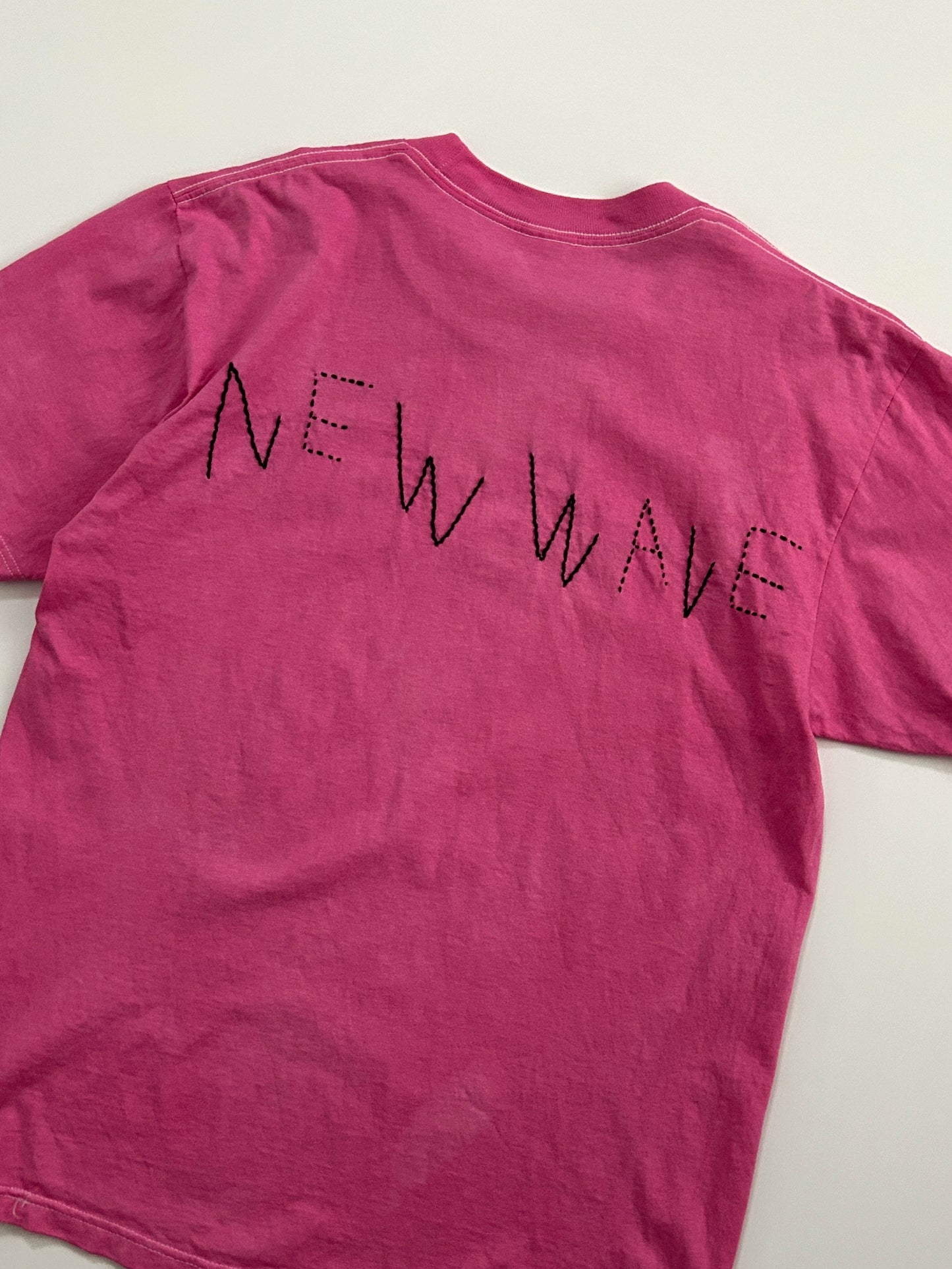 sashiko salvage uneven dyeing T-shirt021