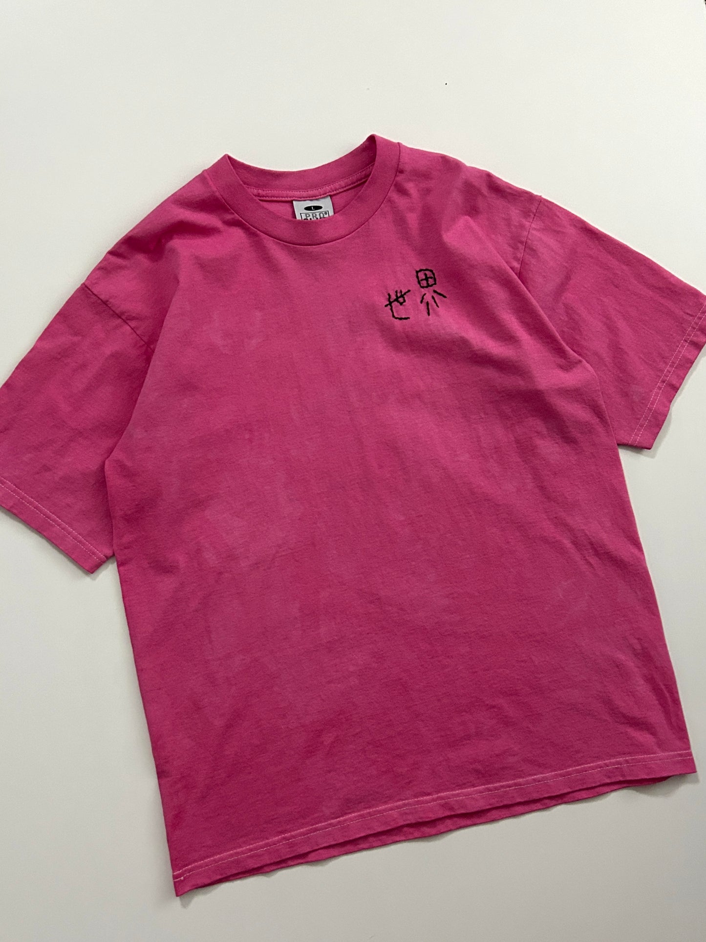 sashiko salvage uneven dyeing T-shirt020
