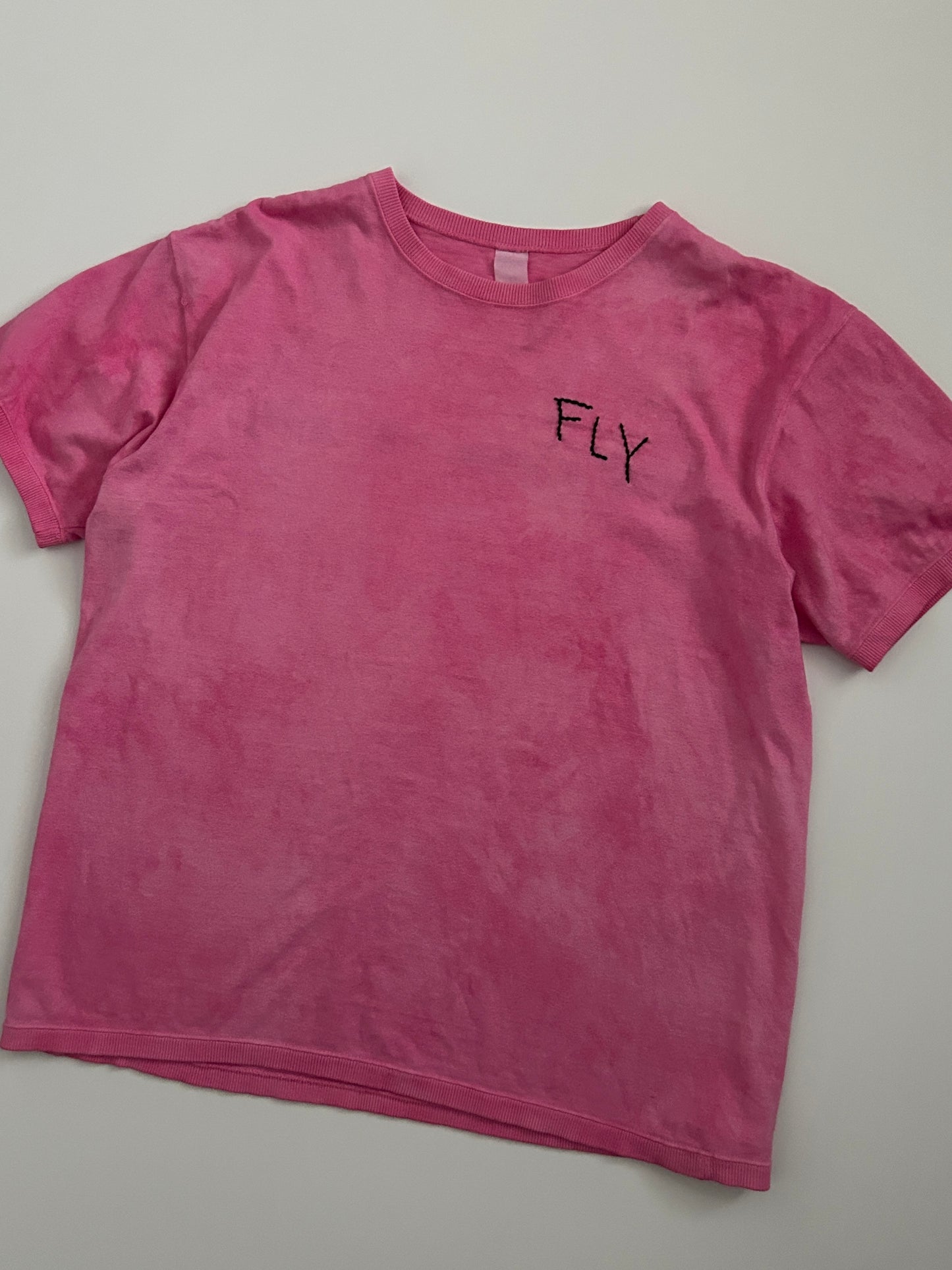 sashiko salvage uneven dyeing T-shirt020
