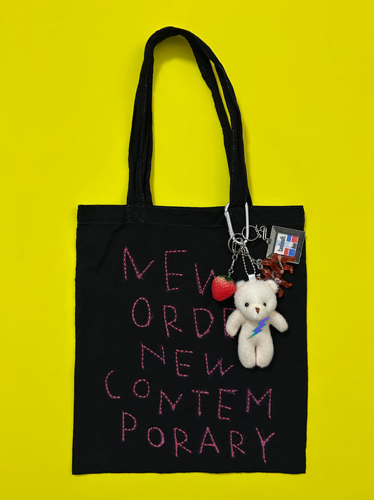 sashiko overdyde cotton totebag(M)007