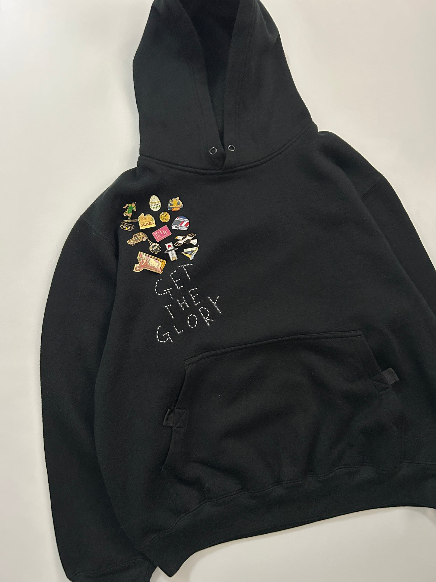 sashiko pins salvage hoodie GTG019
