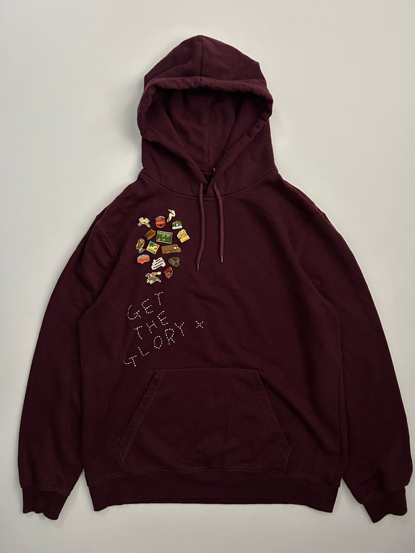 sashiko pins salvage hoodie GTG018