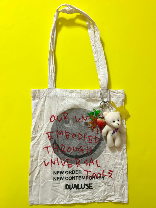 Sashiko-hard-wash printed tote bag 005