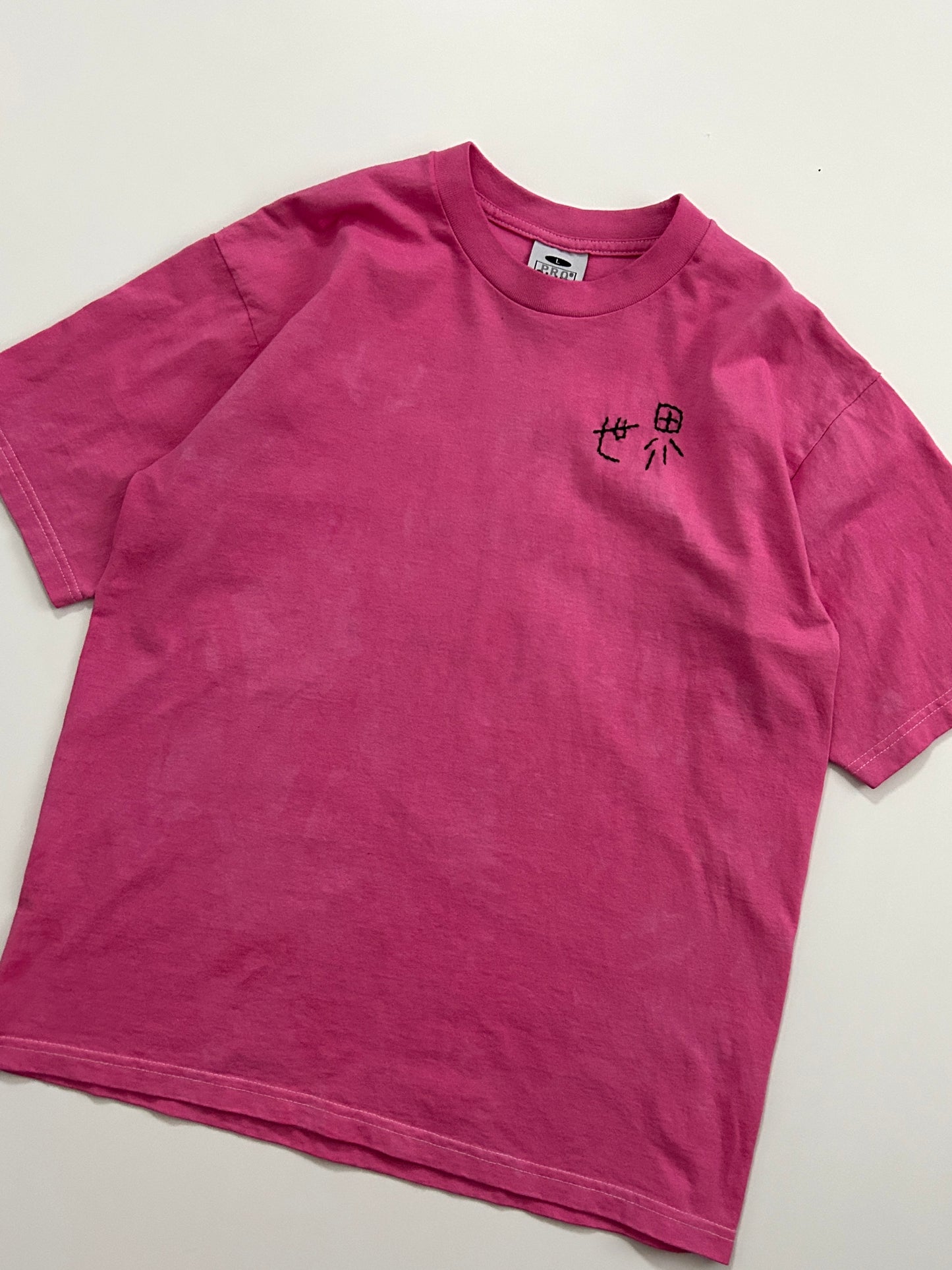 sashiko salvage uneven dyeing T-shirt020