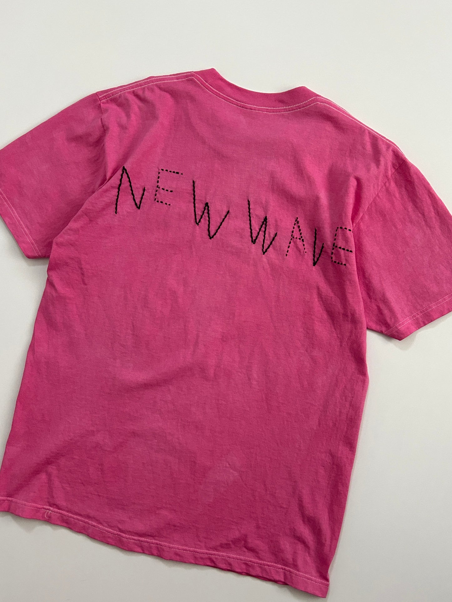 sashiko salvage uneven dyeing T-shirt021