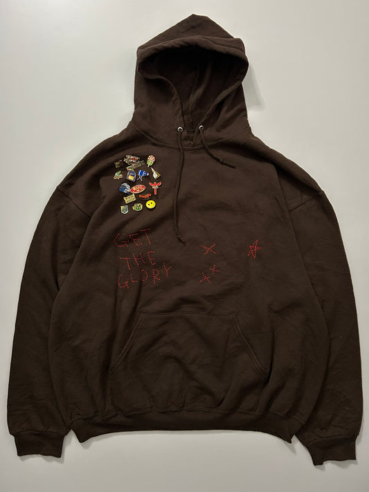 sashiko pins salvage hoodie GTG013