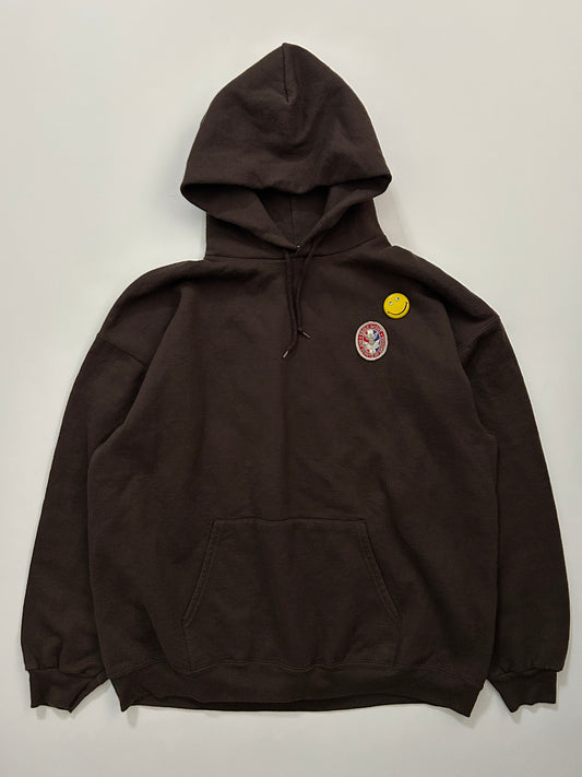 sashiko salvage emblem hoodie OEU001