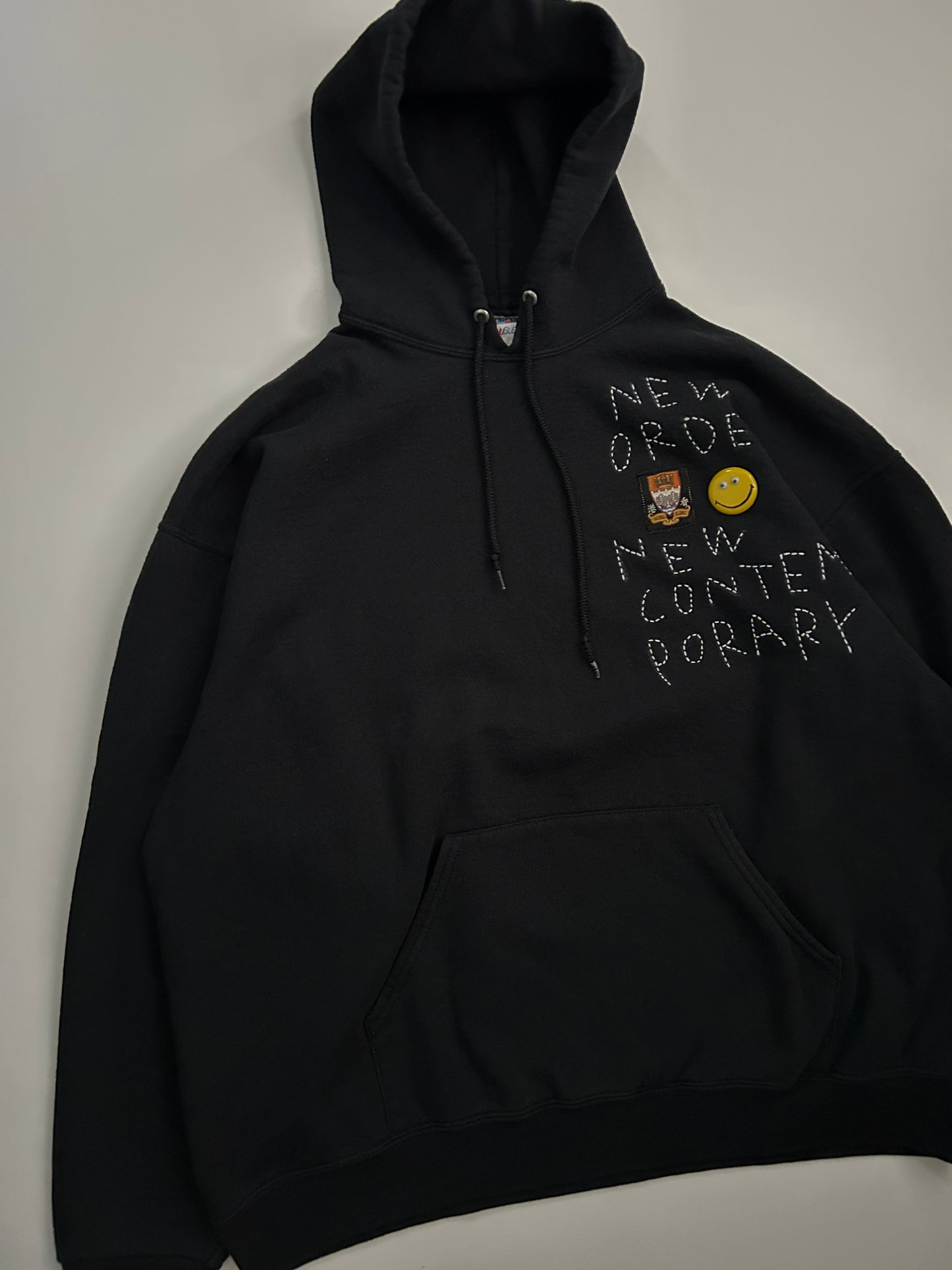 sashiko salvage emblem hoodie NONC006